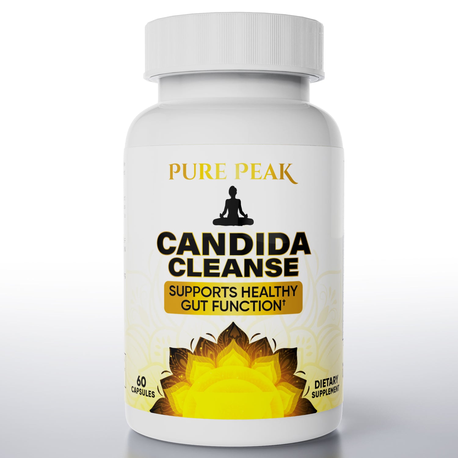 Pure Peak Candida Cleanse Gut and Colon Support Intestinal Detox Men and Women Eliminate Yeast Overgrowth